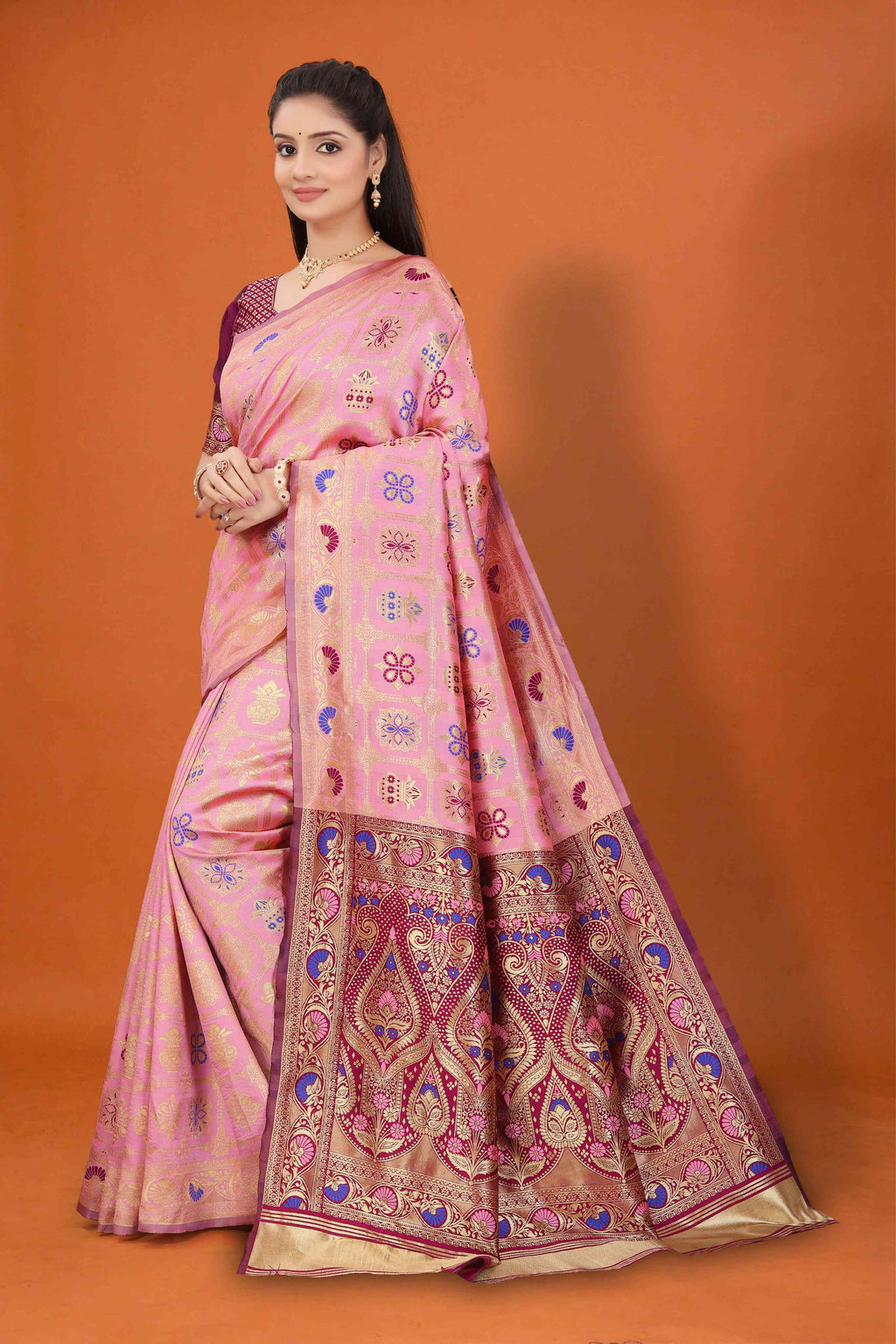 Banarasi Saree for Women Wedding Wear | Silk Designer Saree with Rich Pallu