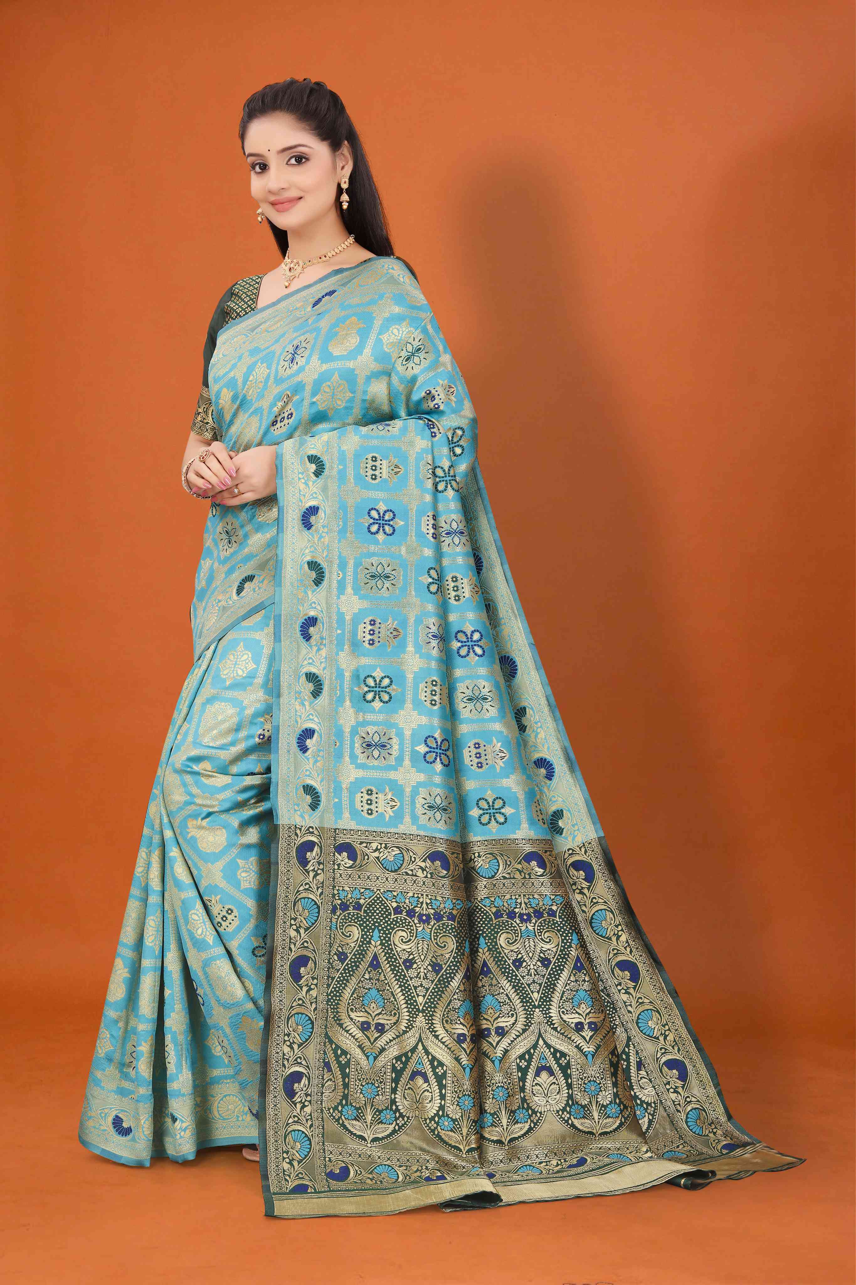 Banarasi Saree for Women Wedding Wear | Silk Designer Saree with Rich Pallu