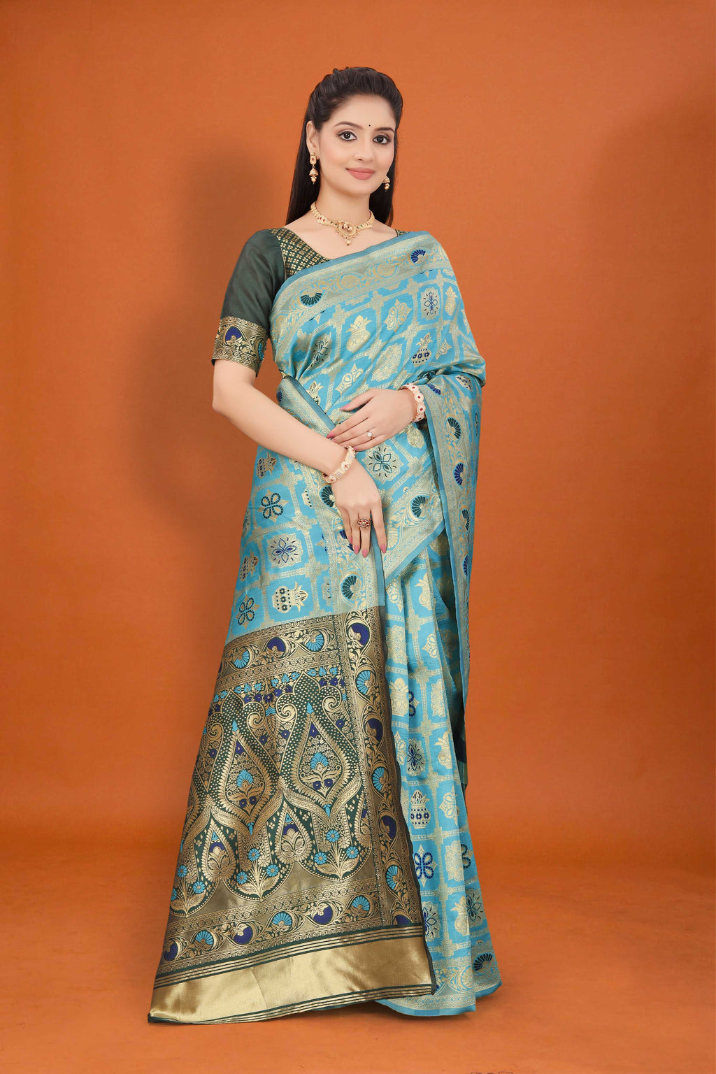 Banarasi Saree for Women Wedding Wear | Silk Designer Saree with Rich Pallu
