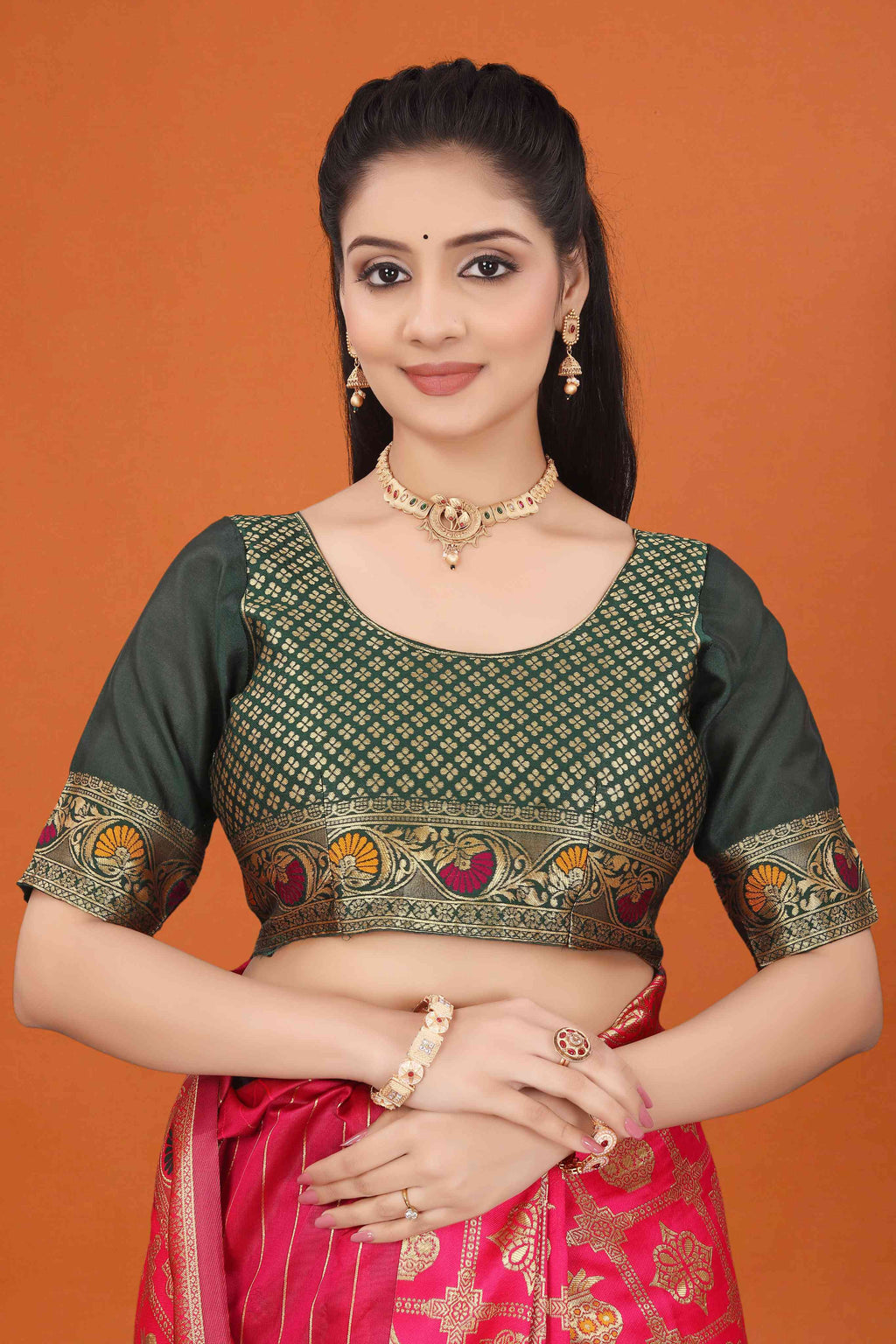Banarasi Saree for Women Wedding Wear | Silk Designer Saree with Rich Pallu