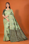 Banarasi Silk Saree for Women | Checkered Zari Design with Rich Pallu & Border