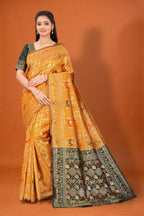 Designer Banarasi Silk Saree for Women | Traditional Motif Saree with Zari Work