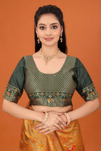 Designer Banarasi Silk Saree for Women | Traditional Motif Saree with Zari Work