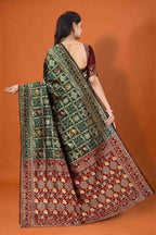 Designer Banarasi Silk Saree for Women | Traditional Motif Saree with Zari Work