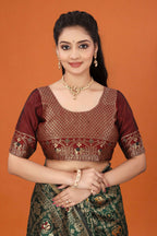 Designer Banarasi Silk Saree for Women | Traditional Motif Saree with Zari Work