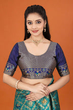 Designer Banarasi Silk Saree for Women | Traditional Motif Saree with Zari Work
