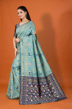 Designer Banarasi Silk Saree for Women | Traditional Motif Saree with Zari Work