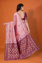 Designer Banarasi Silk Saree for Women | Traditional Motif Saree with Zari Work
