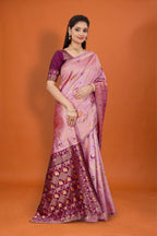 Designer Banarasi Silk Saree for Women | Traditional Motif Saree with Zari Work