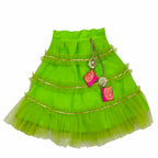 Girls Frill Lehenga Choli and Dupatta Set Party Wear