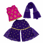 Girls Sharara Suit Dupatta Festive Wedding Ethnic Outfit Kids Party Wear