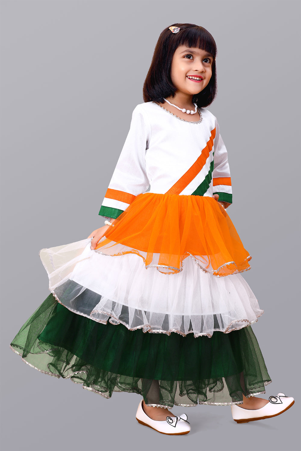 Independence Day Casual Dress for Girls – Tricolor Festive Wear