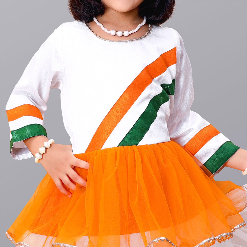 Independence Day Casual Dress for Girls – Tricolor Festive Wear