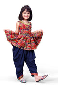 Girls Dhoti Set Peplum Ethnic Outfit for Kids Wedding Party Wear