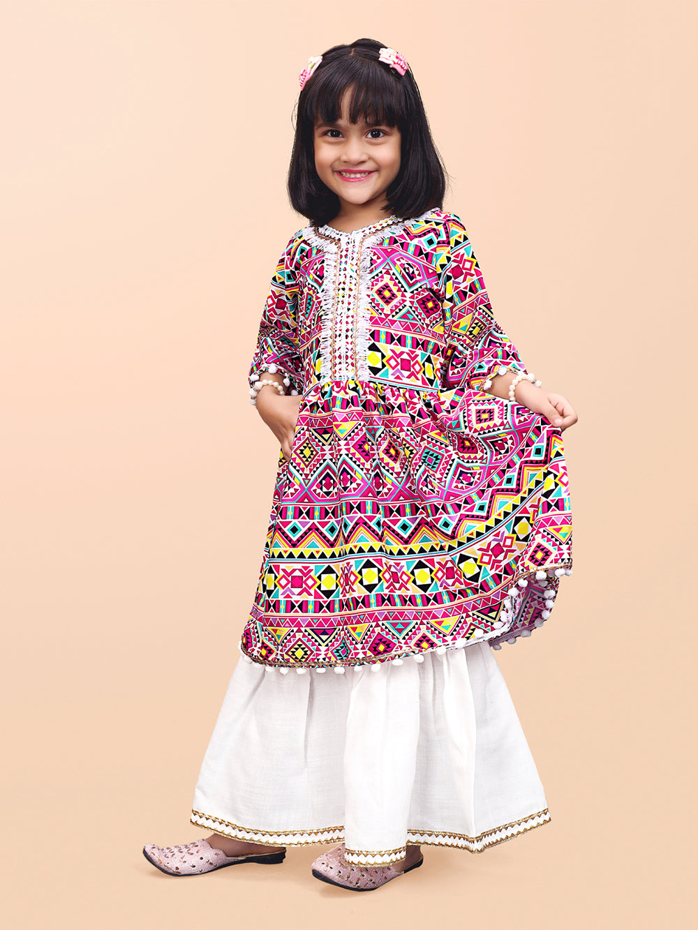 Girls Casual Kurta and Palazzo Set