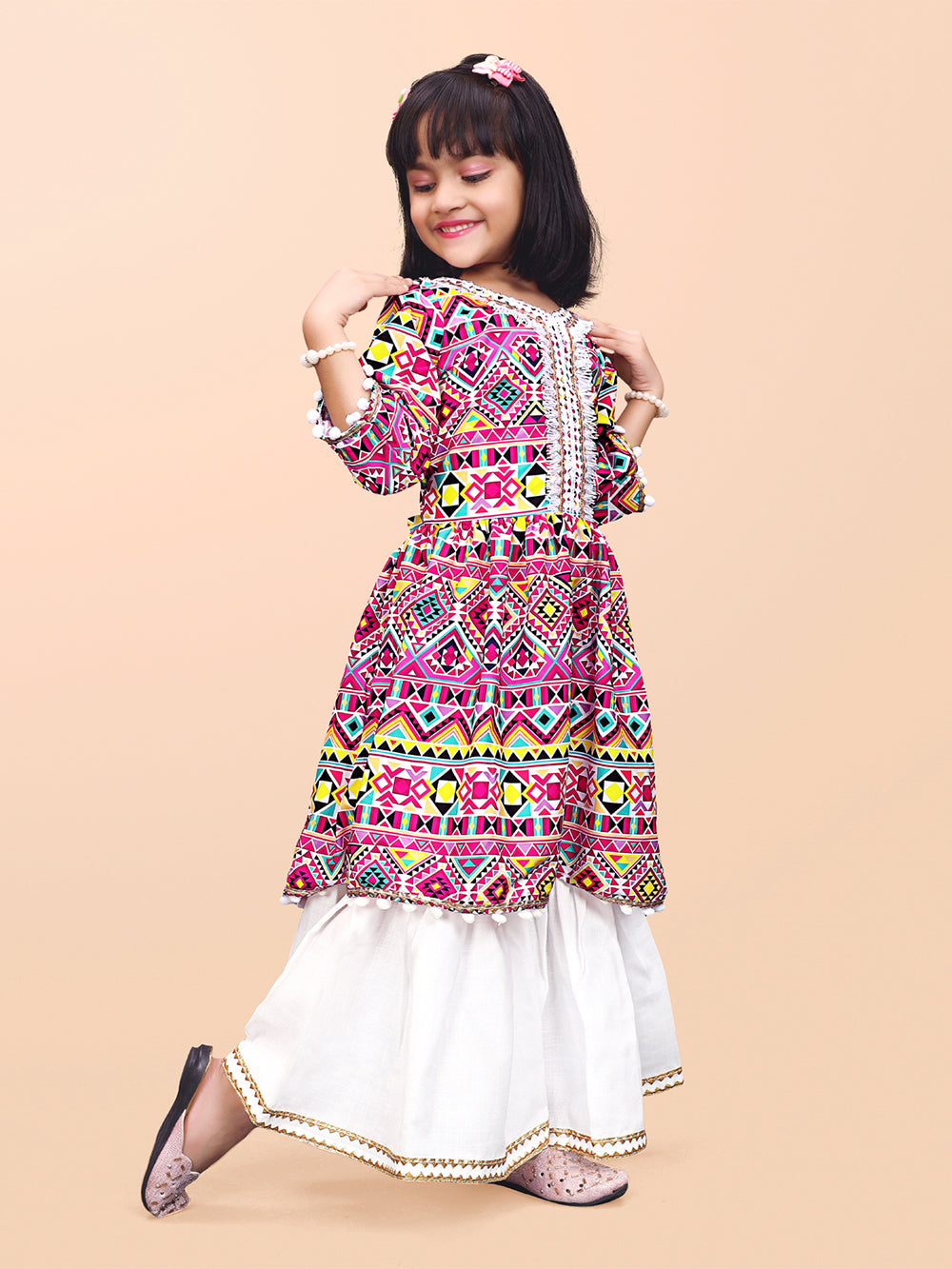 Girls Casual Kurta and Palazzo Set