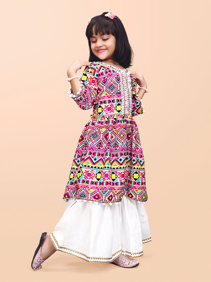 Girls Casual Kurta and Palazzo Set