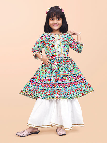 Girls Casual Kurta and Palazzo Set