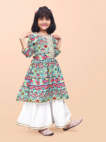 Girls Casual Kurta and Palazzo Set
