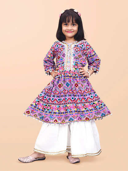 Girls Casual Kurta and Palazzo Set