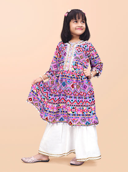 Girls Casual Kurta and Palazzo Set