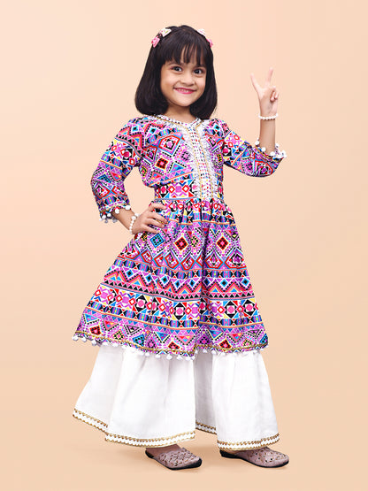 Girls Casual Kurta and Palazzo Set