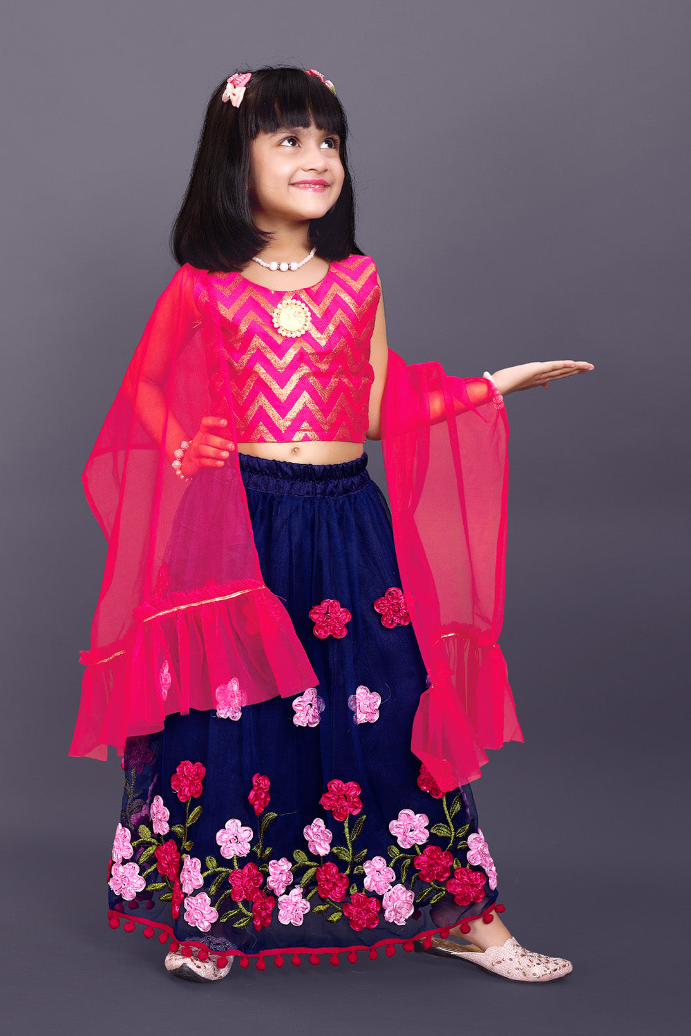 High Demand Embroidered Lehenga, Choli and Dupatta Set