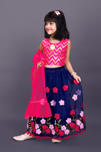 High Demand Embroidered Lehenga, Choli and Dupatta Set