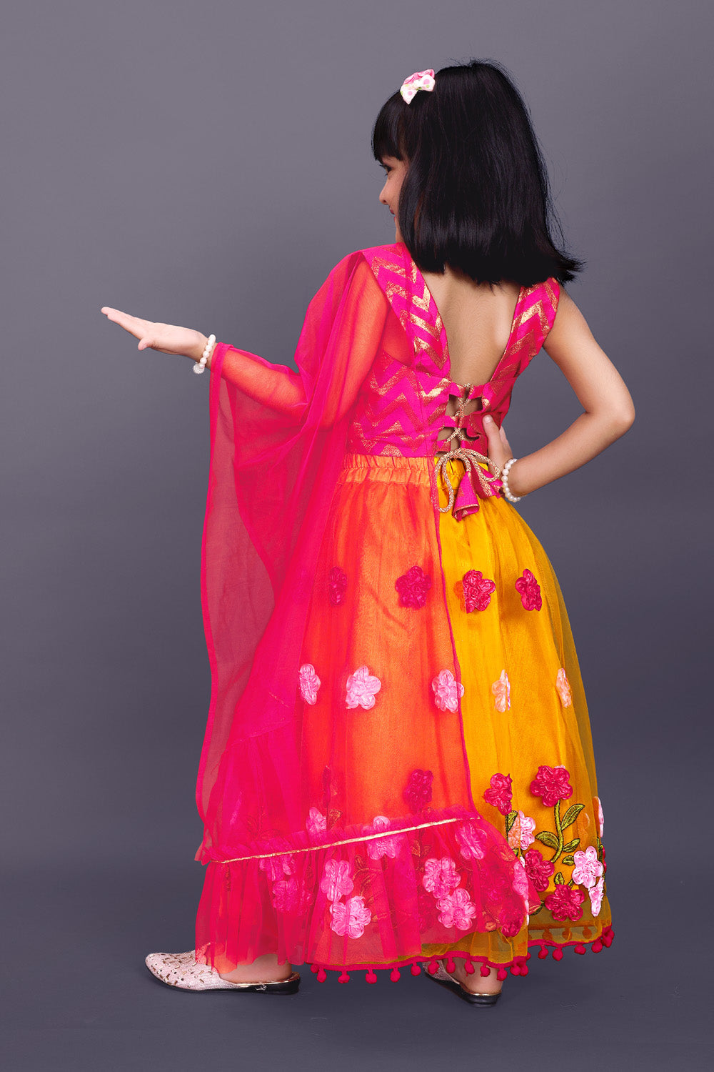 Girls Embroidered Lehenga Choli Set with Dupatta | Premium Kids Indian Wedding & Festive Wear