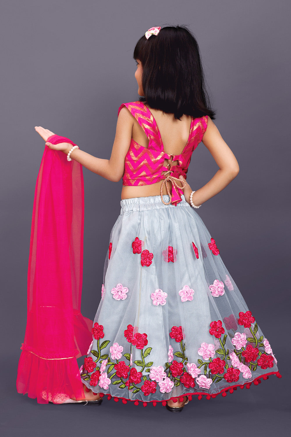 Girls Embroidered Lehenga Choli Set with Dupatta | Premium Kids Indian Wedding & Festive Wear