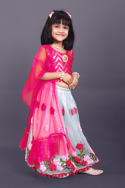 High Demand Embroidered Lehenga, Choli and Dupatta Set