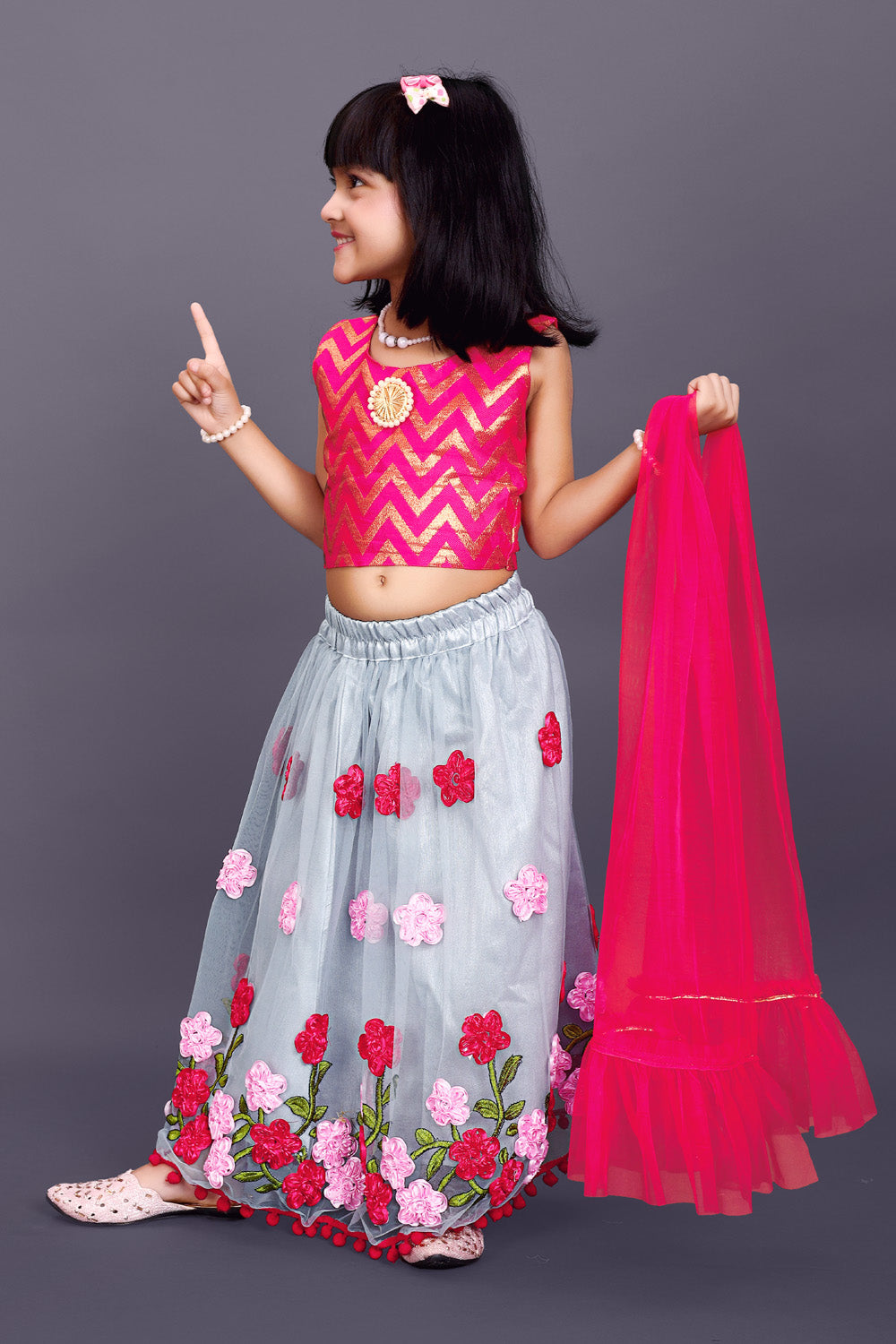 Girls Embroidered Lehenga Choli Set with Dupatta | Premium Kids Indian Wedding & Festive Wear