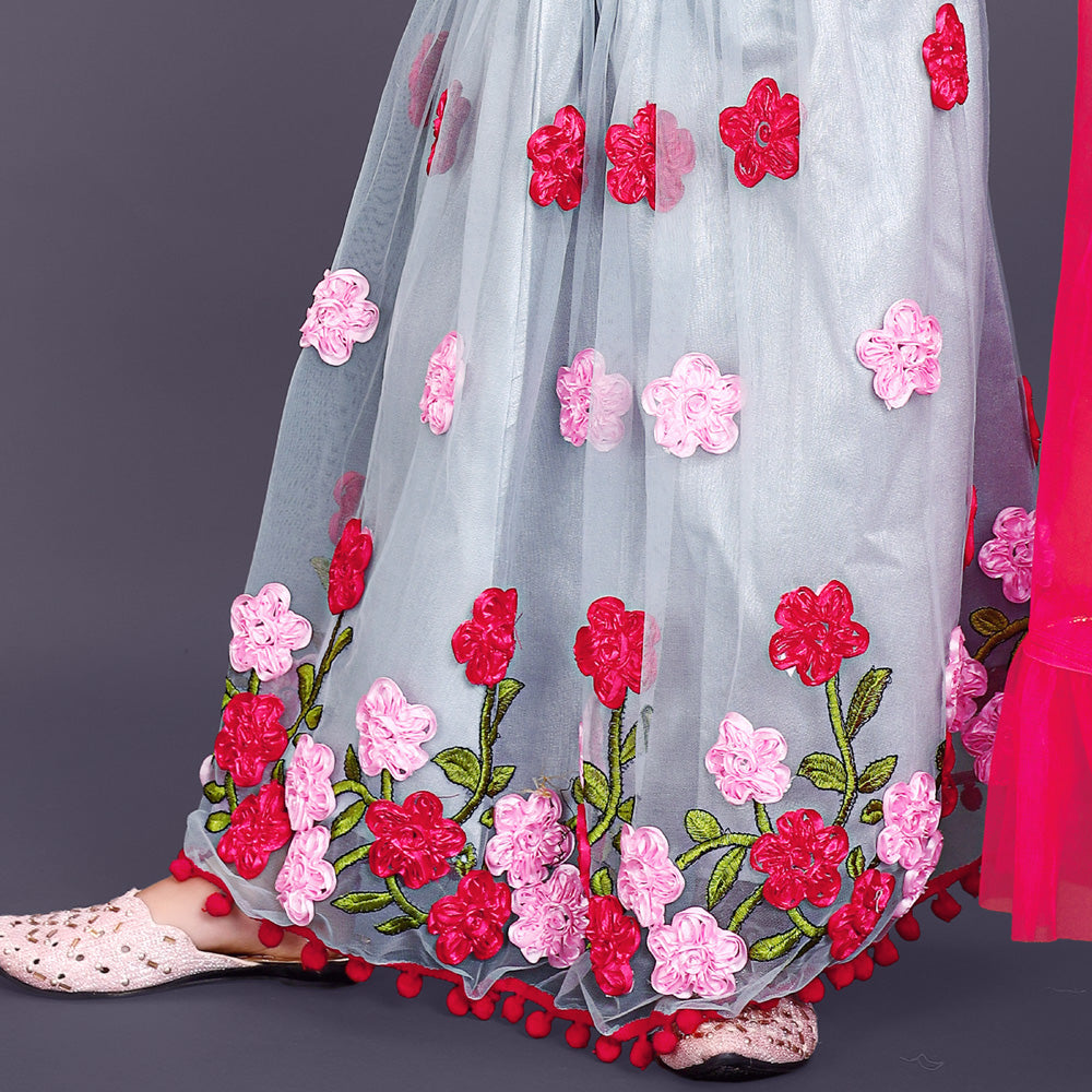 Girls Embroidered Lehenga Choli Set with Dupatta | Premium Kids Indian Wedding & Festive Wear