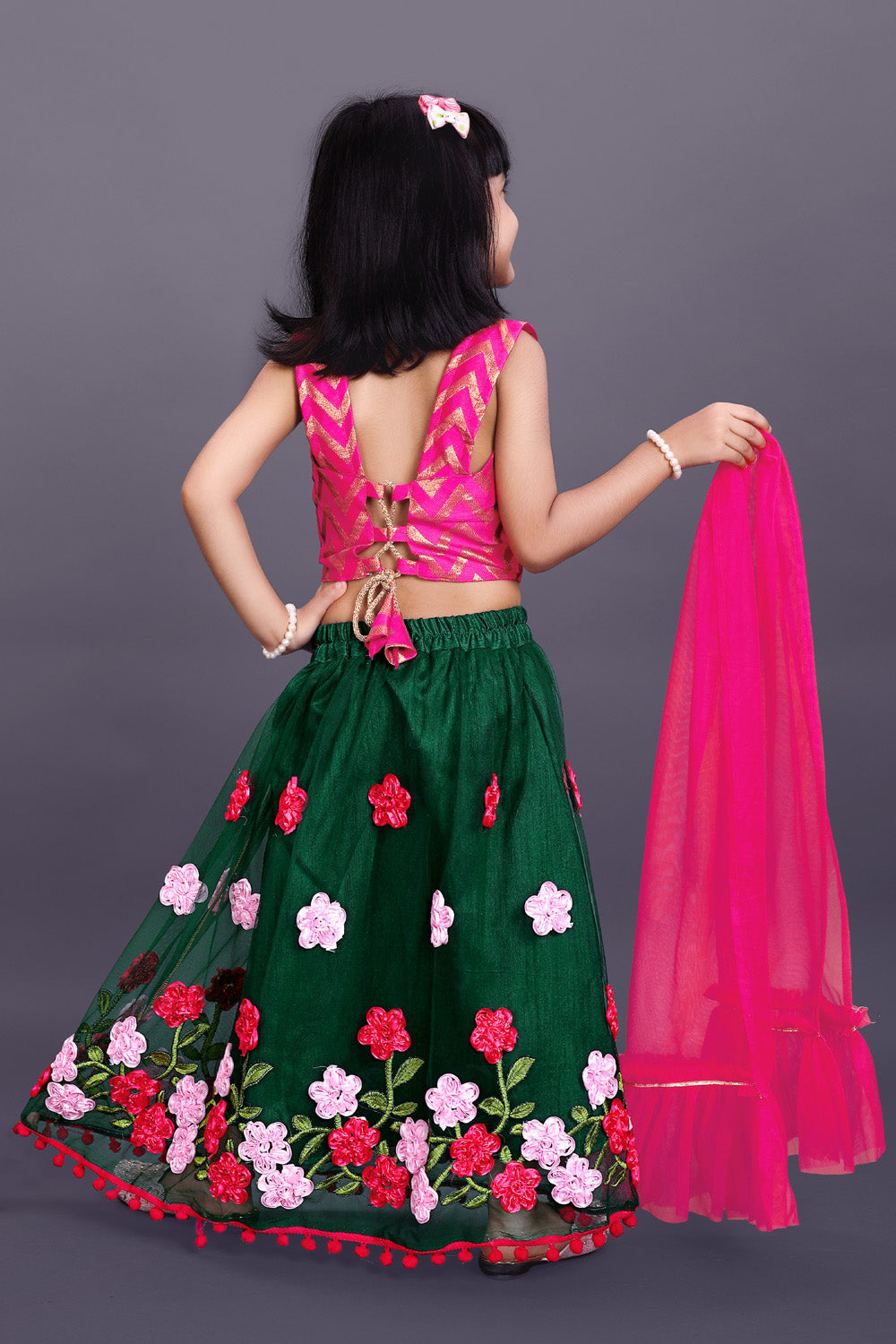High Demand Embroidered Lehenga, Choli and Dupatta Set