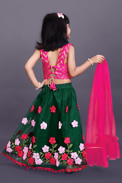 High Demand Embroidered Lehenga, Choli and Dupatta Set