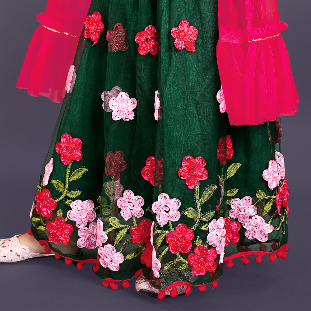 High Demand Embroidered Lehenga, Choli and Dupatta Set