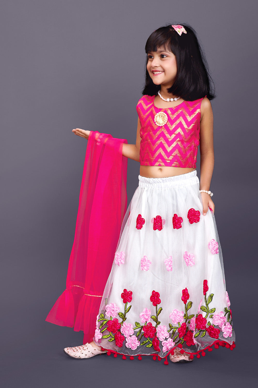 High Demand Embroidered Lehenga, Choli and Dupatta Set