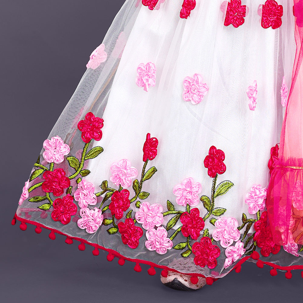 Girls Embroidered Lehenga Choli Set with Dupatta | Premium Kids Indian Wedding & Festive Wear