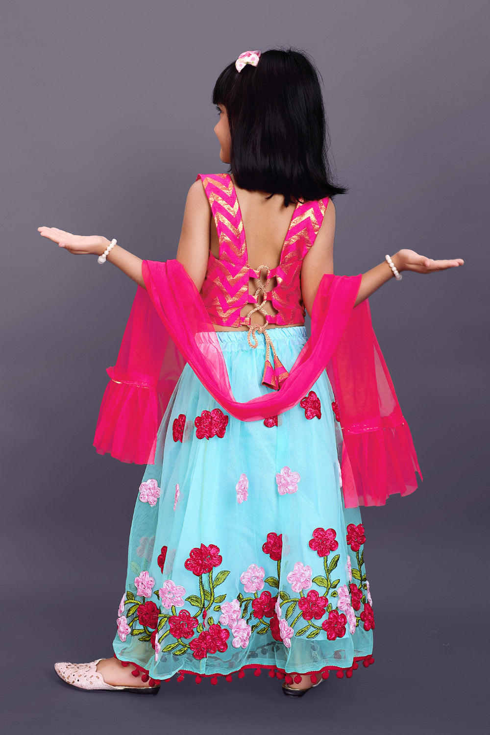 High Demand Embroidered Lehenga, Choli and Dupatta Set
