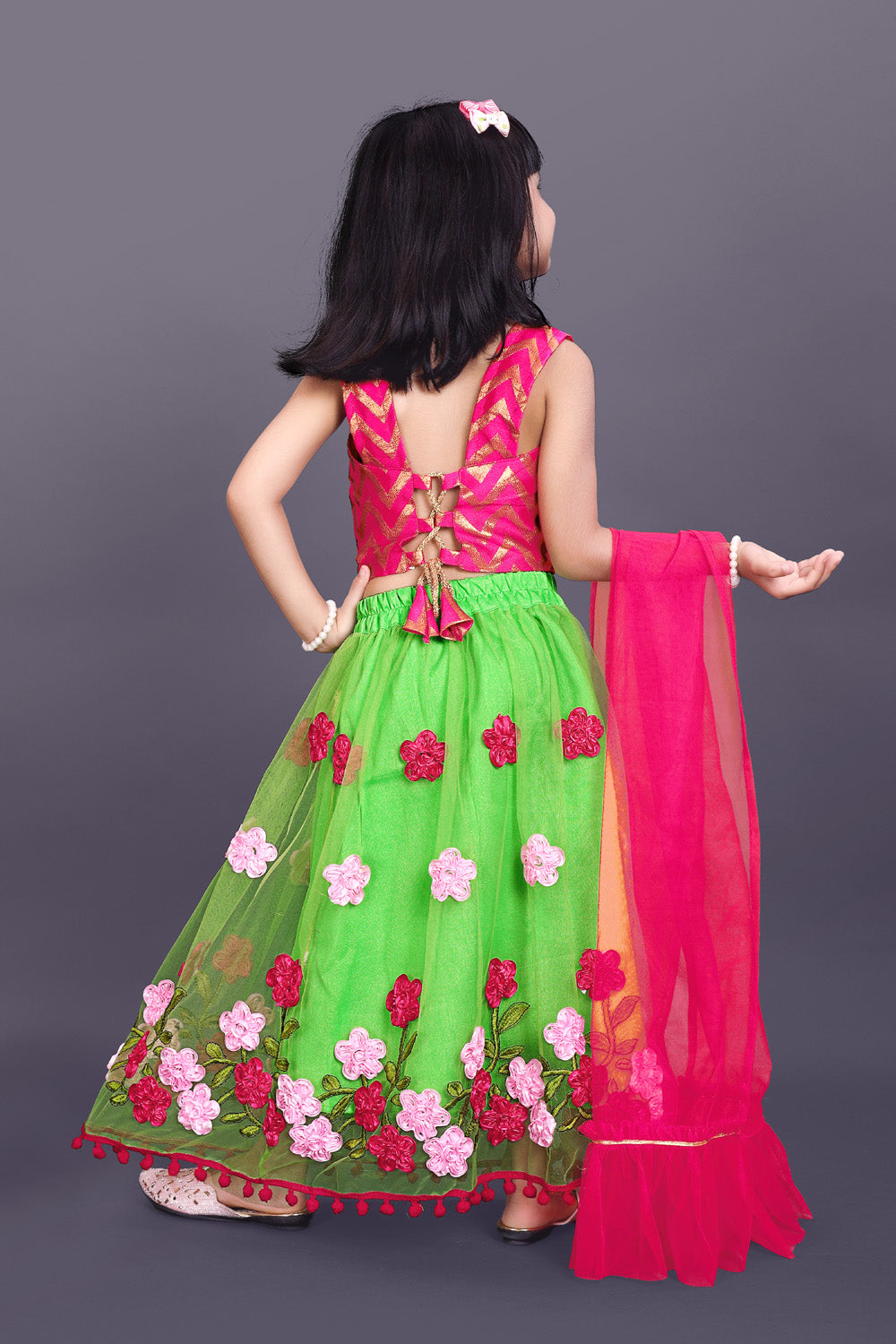 High Demand Embroidered Lehenga, Choli and Dupatta Set
