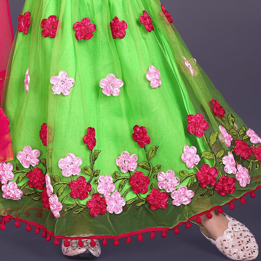 High Demand Embroidered Lehenga, Choli and Dupatta Set