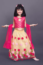 Girls Embroidered Lehenga Choli Set with Dupatta | Premium Kids Indian Wedding & Festive Wear