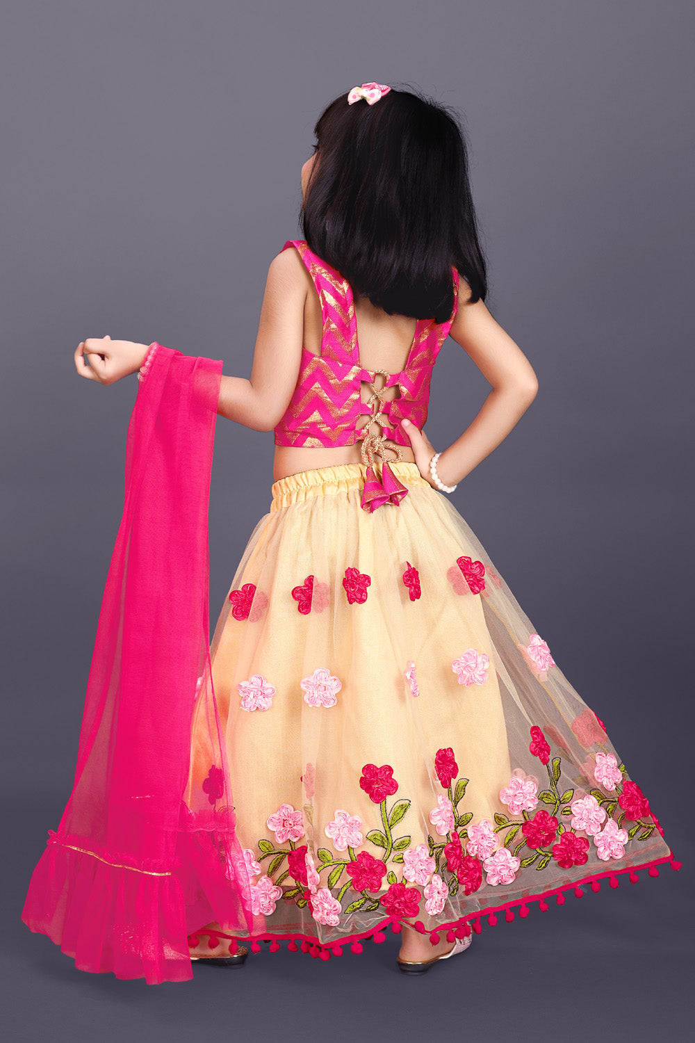 Girls Embroidered Lehenga Choli Set with Dupatta | Premium Kids Indian Wedding & Festive Wear