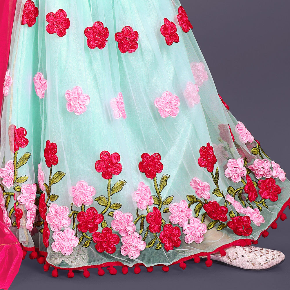 Girls Embroidered Lehenga Choli Set with Dupatta | Premium Kids Indian Wedding & Festive Wear