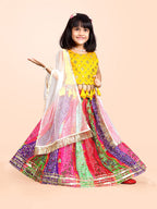 Girls Ethnic Wear Printed Lehenga, Choli and Dupatta Set