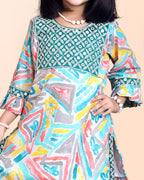 Girls Casual Kurta and Palazzo Set