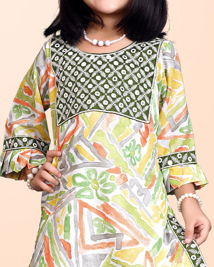 Girls Casual Kurta and Palazzo Set