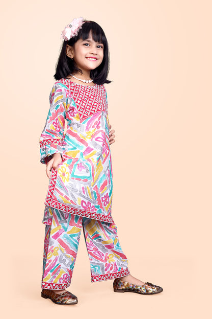 Girls Casual Kurta and Palazzo Set