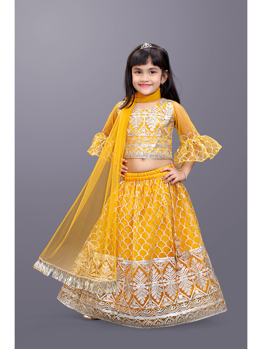 Girls Party Wear Embroidered Lehenga Choli Set with Dupatta | Premium Kids Indian Ethnic Outfit