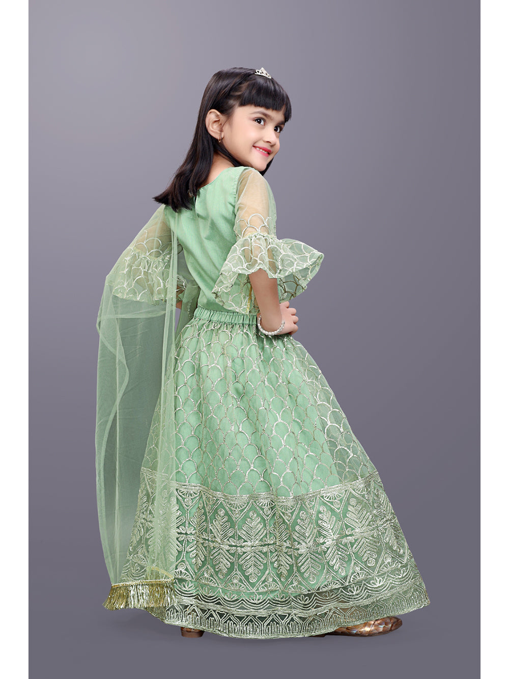 Girls Party Wear Embroidered Lehenga Choli Set with Dupatta | Premium Kids Indian Ethnic Outfit